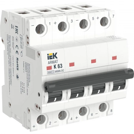 ARMAT Автоматический выключатель M06N-DC 4P K 63А IEK AR-M06N-4-K063DC
