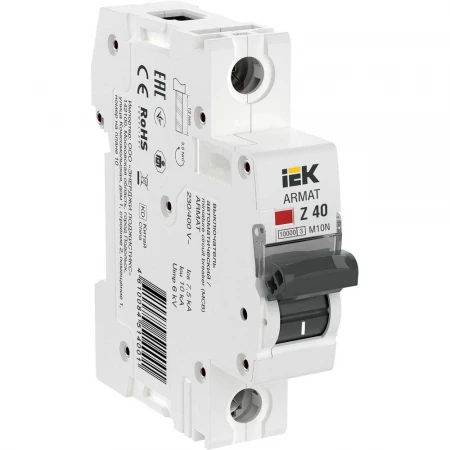 ARMAT Автоматический выключатель M10N 1P Z 40А IEK AR-M10N-1-Z040