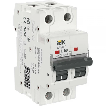 ARMAT Автоматический выключатель M10N 2P L 50А IEK AR-M10N-2-L050
