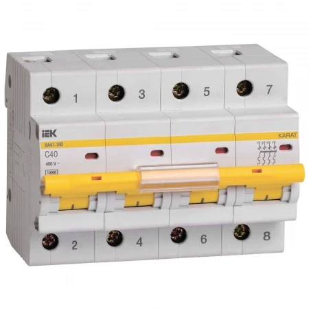 KARAT Автоматический выключатель ВА47-100 4P C 40А 10кА IEK MVA40-4-040-C
