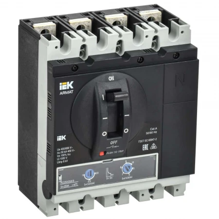 Автоматический выключатель в литом корпусе 4P типоразмер G 50кА 250А IEK AR-MCCB-4G-050-0250A-ATUC