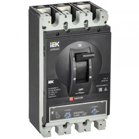 Автоматический выключатель в литом корпусе 3P типоразмер I 100кА 630А IEK AR-MCCB-3I-100-0630A-ATUC