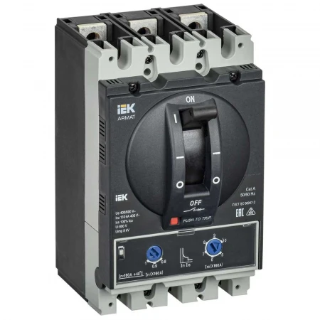 Автоматический выключатель в литом корпусе 3P типоразмер D 150кА 160А IEK AR-MCCB-3D-150-0160A-ATUC