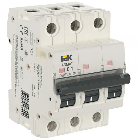 ARMAT Автоматический выключатель M10N 3P C 1А IEK AR-M10N-3-C001