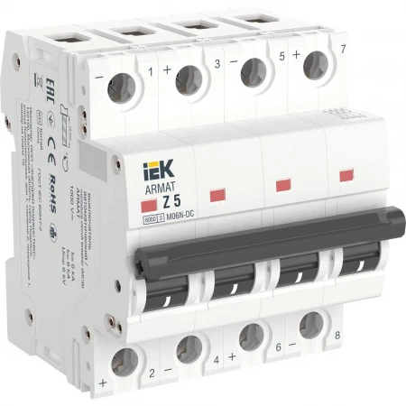 ARMAT Автоматический выключатель M06N-DC 4P Z 5А IEK AR-M06N-4-Z005DC