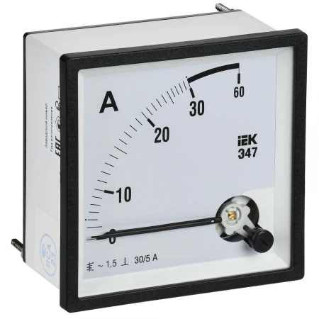 Амперметр Э47 30/5А класс точности 1,5 96х96мм IEK IPA20-6-0030-E