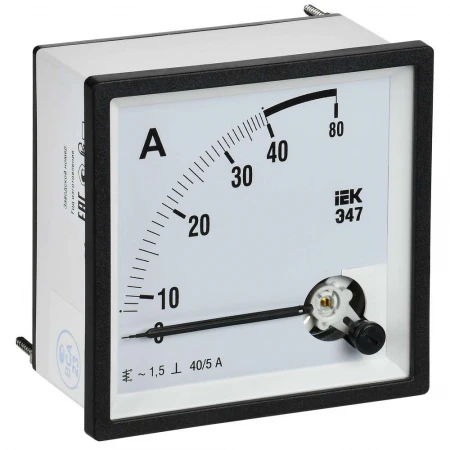 Амперметр Э47 40/5А класс точности 1,5 96х96мм IEK IPA20-6-0040-E