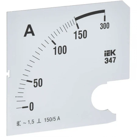 Шкала сменная для амперметра Э47 150/5А класс точности 1,5 96х96мм IEK IPA20D-SC-0150