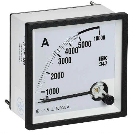 Амперметр Э47 5000/5А класс точности 1,5 96х96мм IEK IPA20-6-5000-E