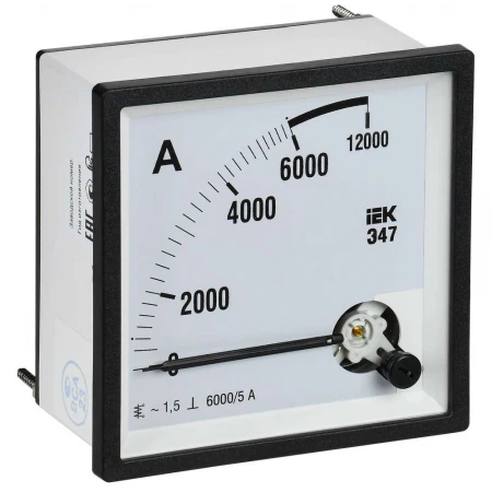 Амперметр Э47 6000/5А класс точности 1,5 96х96мм IEK IPA20-6-6000-E