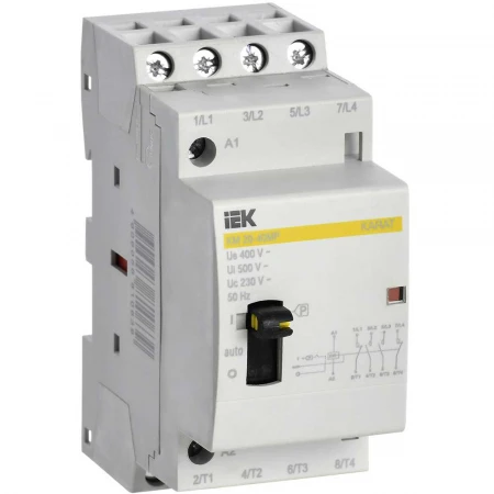 Контактор модульный с ручным управлением КМ20-40МР AC KARAT IEK MKK12-20-40