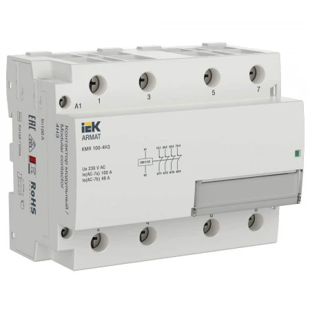 ARMAT Контактор модульный KMR 100А 230В AC 4НЗ IEK AR-KMR10-100-04-230