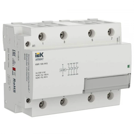 ARMAT Контактор модульный KMR 100А 24В AC/DC 4НЗ IEK AR-KMR20-100-04-024