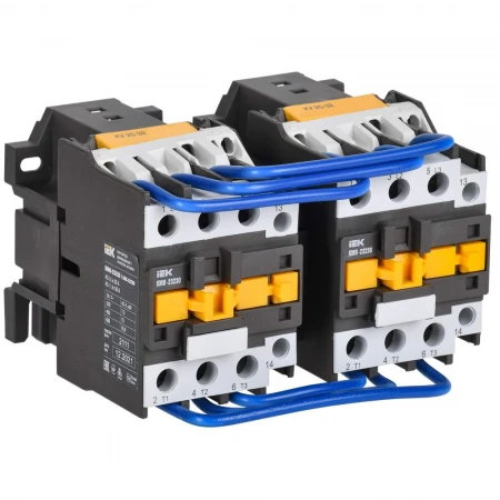 Контактор КМИ-23230 реверс 32А 400В/АС3 2NO IEK KKM23-032-400-20-1