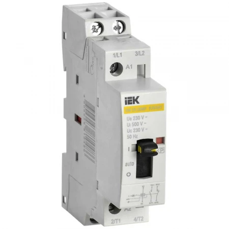 Контактор модульный с ручным управлением КМ20-20МР AC KARAT IEK MKK12-20-20