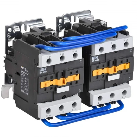 Контактор КМИ-48032 реверс 80А 400В/АС3 2NO.2NC IEK KKM43-080-400-22-1