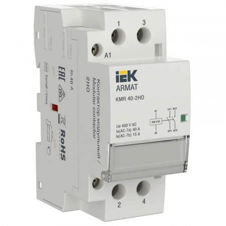 ARMAT Контактор модульный KMR 40А 230В AC 2НО IEK AR-KMR10-040-20-230