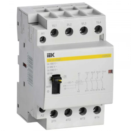 Контактор модульный с ручным управлением КМ25-40МР AC KARAT IEK MKK22-25-40