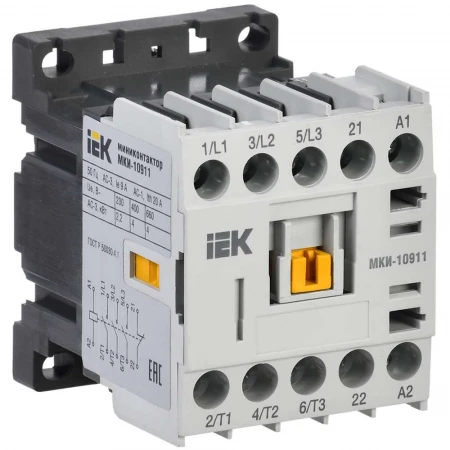 Миниконтактор МКИ-10911 9А 110В/АС3 1NC IEK KMM11-009-110-01
