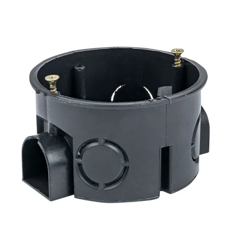 Коробка установочная приборная КМТ-010-044 со стыковочными узлами и саморезами для твердых стен (71х42) розничный стикер EKF PROxima plc-kmt-010-044-r