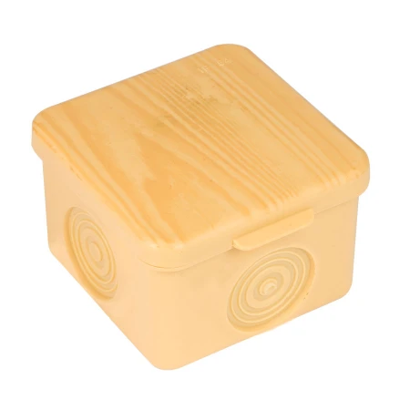 Коробка распаячная КМР-030-037 пылевлагозащищенная без мембранных вводов (65х65х50) светлое дерево EKF PROxima plc-kmr-030-037-s