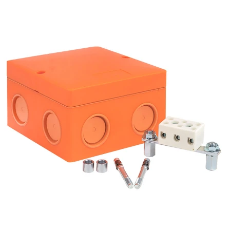 Коробка распаячная огнестойкая (101х101х62) 3 клеммные колодки/1,5-10мм²/8 мв IP66 EKF PROxima plc-kmrf-101-310