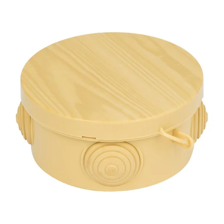 Коробка распаячная КМР-040-039 с крышкой (85х40) 4 мембранных ввода светлое дерево IP54 EKF PROxima plc-kmr-040-039-s