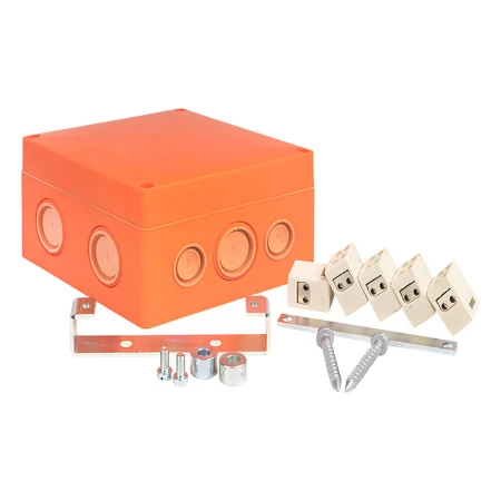 Коробка распаячная огнестойкая (126х126х74) 5 двойных кк/1,5-6мм²/12 мв IP66 EKF PROxima plc-kmrf-126-506-2