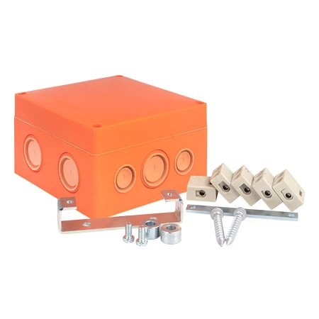 Коробка распаячная огнестойкая (126х126х74) 5 кк/1,5-10мм²/12 мв IP66 EKF PROxima plc-kmrf-126-510