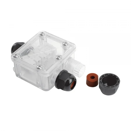 Коробка распределительная STEKKER  LD538 водонепроницаемая на 3 выхода, 450V, 110х70х35, прозрач