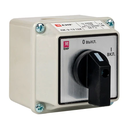 Переключатель кулачковый ПК-3-13 16А 3P "ВКЛ-ВЫКЛ" IP54 EKF PROxima pk-3-13-16