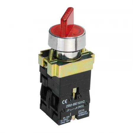 Переключатель LAY5-BK2465 на 2 положения красный IEK BSW90-BK-2-K04