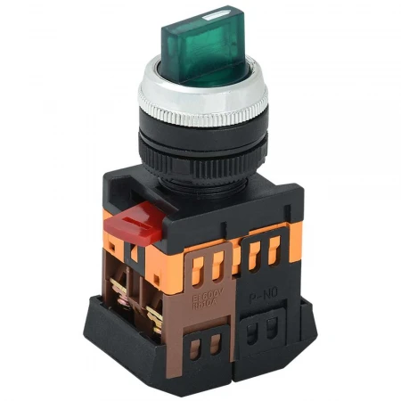 Переключатель АNСLR-22-3 на 3 фиксированных положения "I-O" 1з+1р неон/240В зеленый IEK BSW10-ANCLR-3-K06