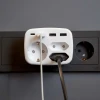 Тройник электрический 16А с/з + 2х2,5А + 3хUSB-A 2,4А + USB Type-C 3А, белый REXANT 11-1250