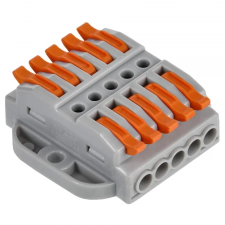 Строительно-монтажная клемма СМК 222-4155P проходная с площадкой (50шт/упак) IEK UKZ20-4155P-050