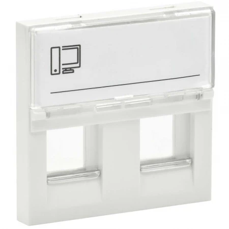 PRIMER Панель лицевая Keystone (2 модуля 2 входа) белая IEK PR-KK40D-PLK2-0-2-K01