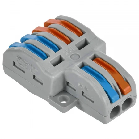 Строительно-монтажная клемма СМК 222-4124 проходная разветвительная (50шт/упак) IEK UKZ20-4124-050