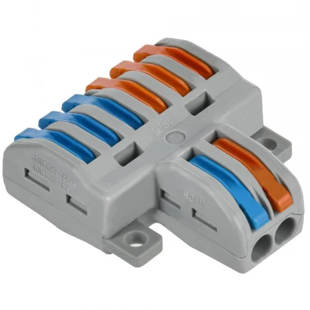 Строительно-монтажная клемма СМК 222-4126 проходная разветвительная (50шт/упак) IEK UKZ20-4126-050