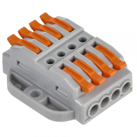 Строительно-монтажная клемма СМК 222-4144P проходная с площадкой (50шт/упак) IEK UKZ20-4144P-050