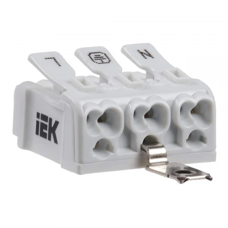 Клемма пружинная соединительная КСПз3-L+N+PE IEK UKZ-B06-3P-F0-E1-10
