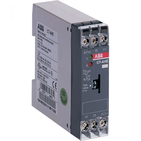 Реле времени CT-AHE (задержка на отключ.) 220-240B AC (временной диапазон 3..300с.) 1ПК 1SVR550111R2100