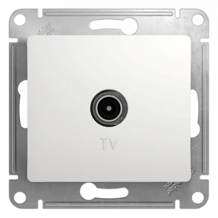 ТВ-розетка Systeme Electric Glossa белая GSL000193