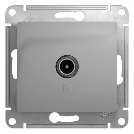 ТВ-розетка Systeme Electric Glossa алюминий GSL000393