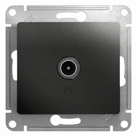 ТВ-розетка Systeme Electric Glossa антрацит GSL000793
