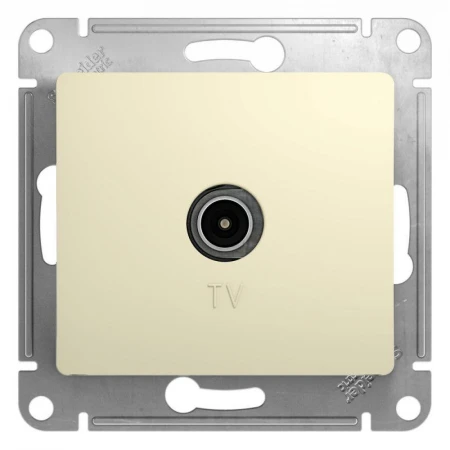 ТВ-розетка Systeme Electric Glossa бежевая GSL000293
