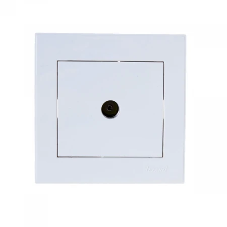 ТВ-розетка проходная Lezard Rain белая 703-0202-129