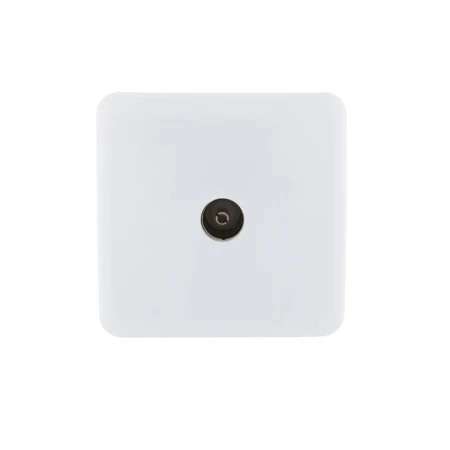 ТВ-розетка проходная Lezard Viola белая 751-0200-129