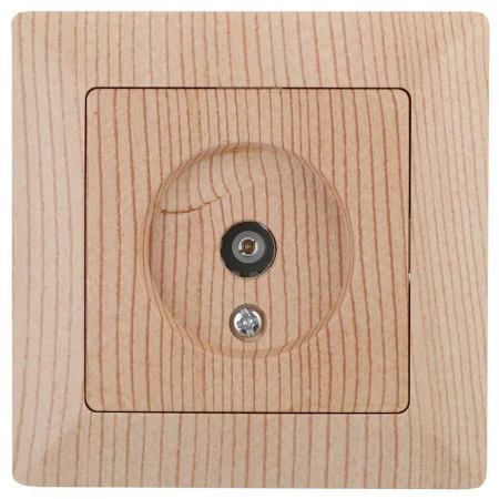 ТВ-розетка ЭРА Intro Solo дерево 4-301-11 Б0043374