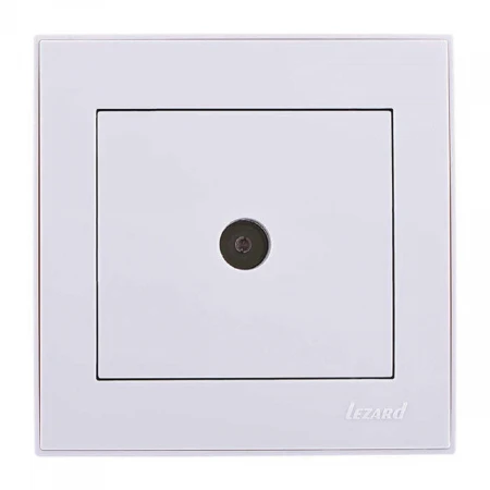 ТВ-розетка оконечная Lezard Rain белая 703-0202-130