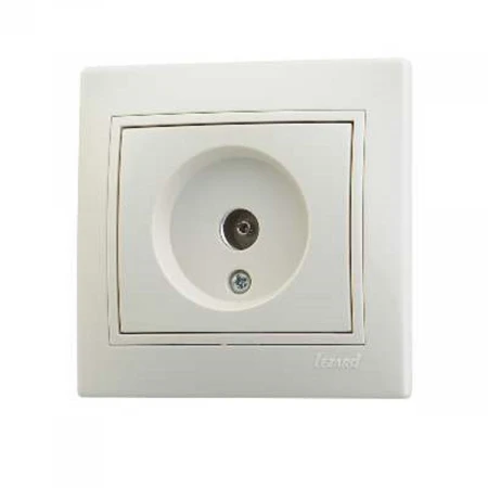 ТВ-розетка проходная Lezard Mira кремовая 701-0303-129